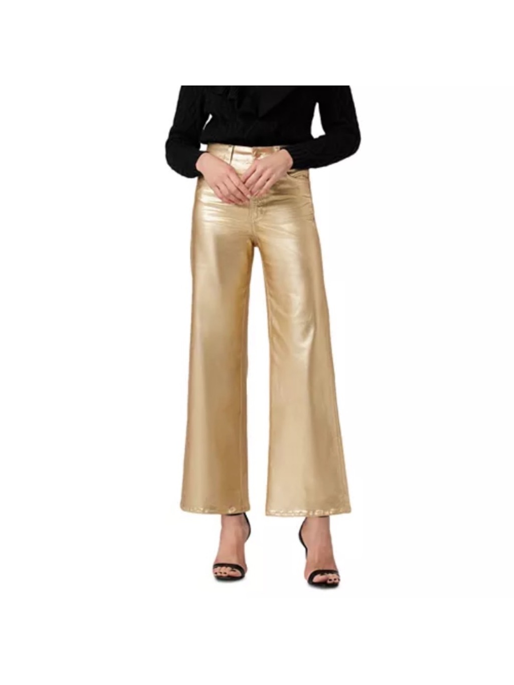 Joe’s Jeans The Mia High Rise Wide Leg Jeans In Gold Foil - Size 27